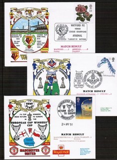 3 x Different Official Football Philatelic Covers