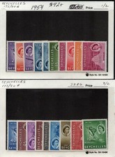 1954 Seychelles Mint Stamp Collection #173-190- Catalog Value: $92