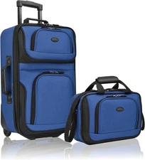 Rio Softside Expandable Carry-on Rolling Luggage, Royal Blue, 2 Wheel Set