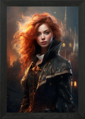 Ginger Redhead Steampunk Gerahmtes Wandbild Poster Leinwanddruck Bild