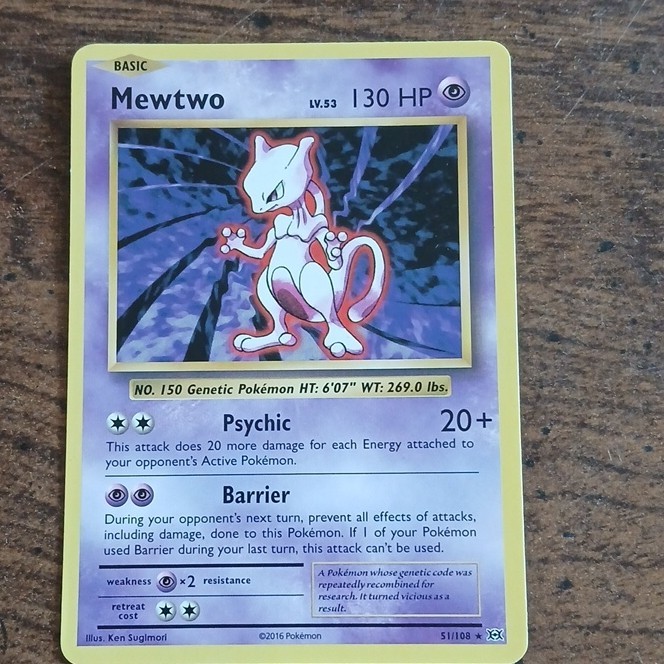 Pokémon Mewtwo Star Holon Phantoms 103/110 Holo Ultra Rare 2016 English