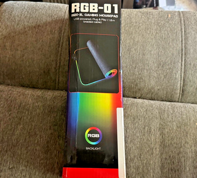 SteelSeries 63826 QCK Gaming Surface Prism Cloth RGB XL  Mouse Pad - Black