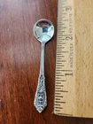 Wallace Rose Point Sterling Silver Salt Spoon 2 1/2"  No Mono