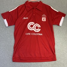 Camiseta de Fútbol Club América Colombia Hombre Mediana Roja #12 Cine Colombia Polo