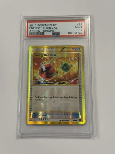 POKEMON 2015 Ancient Origins XY Trainer ENERGY RETRIEVAL #99 PSA 9 Mint RARE