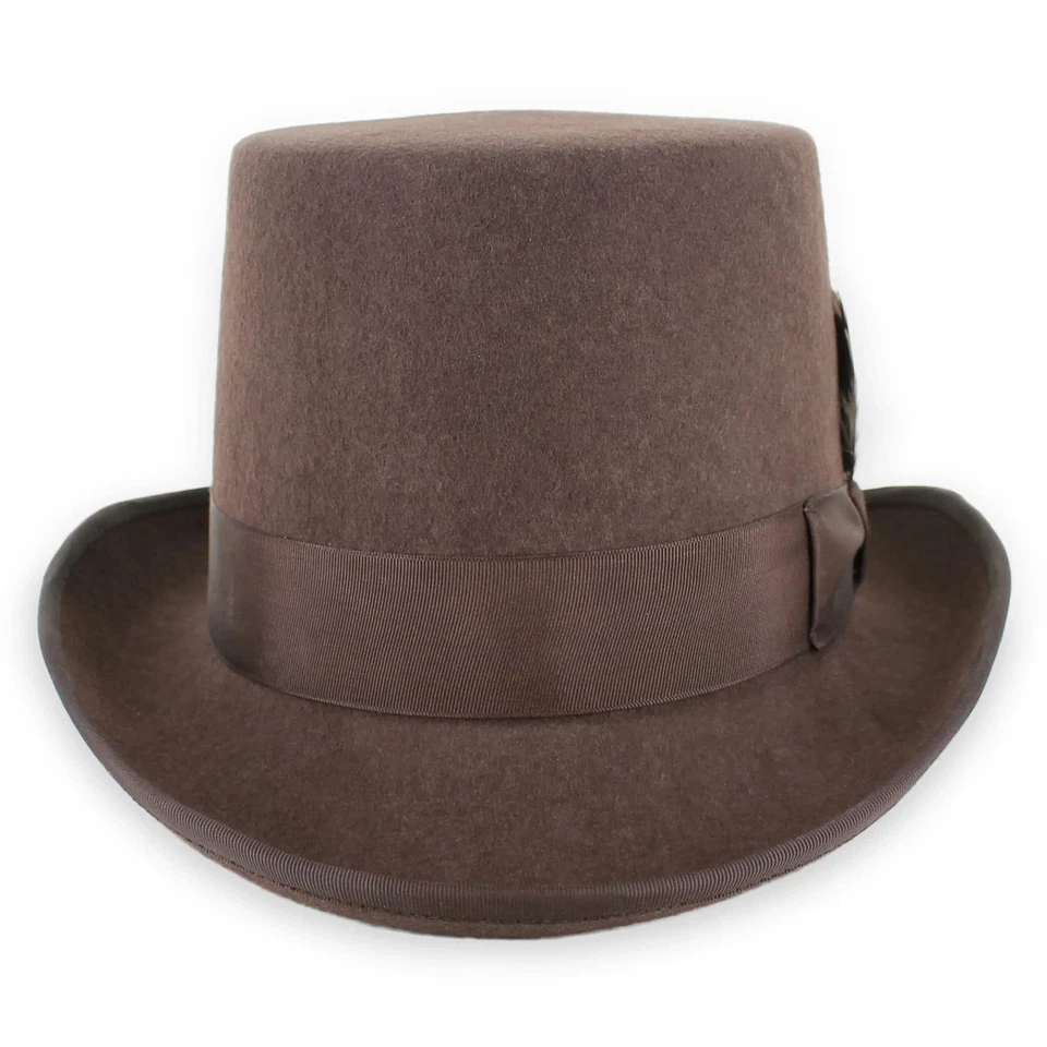 Sombrero de copa Belfry para hombre forrado de satén 100 % lana en negro gris azul marino... Envío rápido Foto 3 de 4