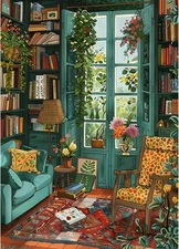 Cozy Study Puzzles for Adults 1000 Pieces, Jigsaw 
