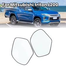 2x Heated Rearview Side Mirror Glass Lens For Mitsubishi Triton L200 2019-2023