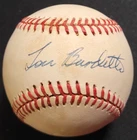 LEW LOU BURDETTE IP SIGNED AUTOGRAPHED OMLB BASEBALL MILWAUKEE / ATLANTA BRAVES