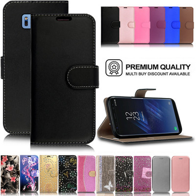 Leder Tasche für Samsung Galaxy S8 S9 Plus Stoßfest Magnet Wallet Handy Hülle