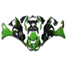 FUC Injection Green Black ABS Fairing Fit for Kawasaki 2024-2025 Ninja ZX6R z004