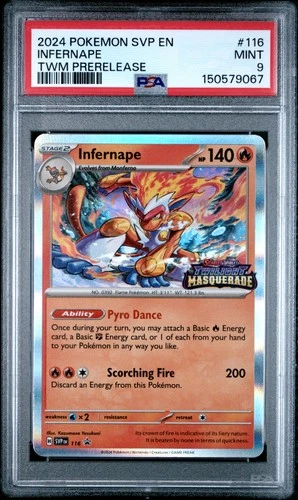 2024 POKEMON SVP EN-SV BLACK STAR PROMO #116 INFERNAPE PSA 9