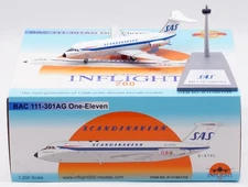 1:200 INFLIGHT SAS Scandinavian Airlines BAC 111 One-Eleven G-ATPL Diecast Model