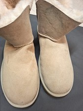 UGG Australia Mini Bailey Button Tan Suede Boots Eu(41)UK(8.5)New (Dirty) Foto