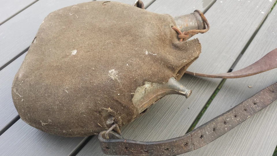 Ancienne gourde militaire guerre 14 18 - Photo 4/4