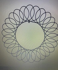 Round Metal Christmas Card / Postcard Holder Wreath -  17 Inches