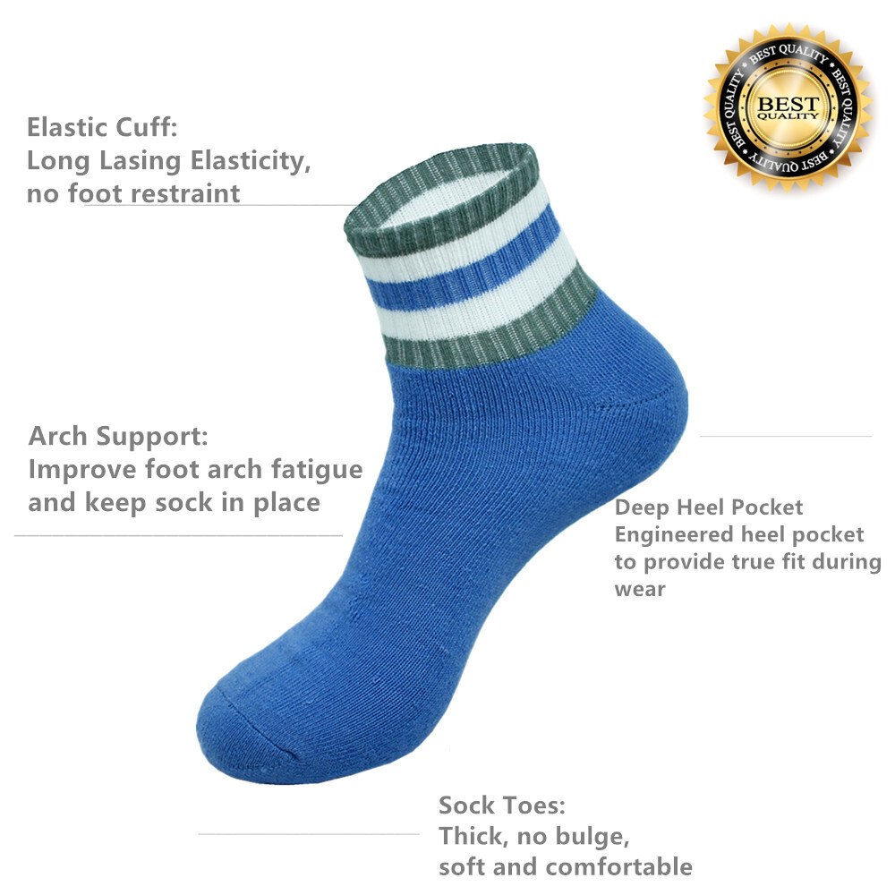 312 Pairs Mens Cotton Stripe Premium Sports Ankle Crew Socks Low Cut