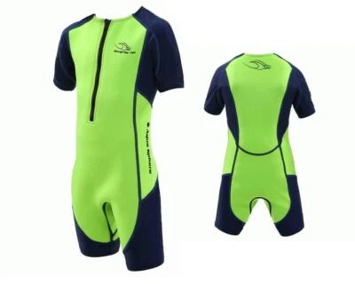 AQUA LUNG Aqua Sphere STINGRAY HP2 Kinder UV Shortie Badeanzug Neopren Shorty Wetsuit grün