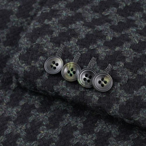 Kiton Dark Green Houndstooth Check Pure Cashmere Overcoat 40R (Eu 50) NWT Coat - Picture 4 of 10