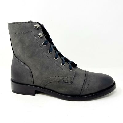 Thursday Boot Co Captain Grey Vegan Leather Womens Combat Boots