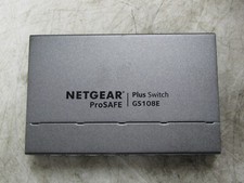   NETGEAR PROSAFE PLUS 8-PORT GIGABIT SWITCH 12 VAC 0.5 AMP GS108E