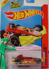 2014 i Hot Wheels➨ARROW DYNAMIC #162☆Trans Rosso/Giallo;6☆Track Aces➨Race Case M/N