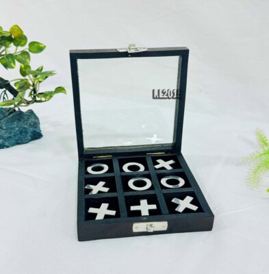 Tic Tac Toe Board Game for Adults/Children, Indoor/Outdoor Games, Classic Coffee