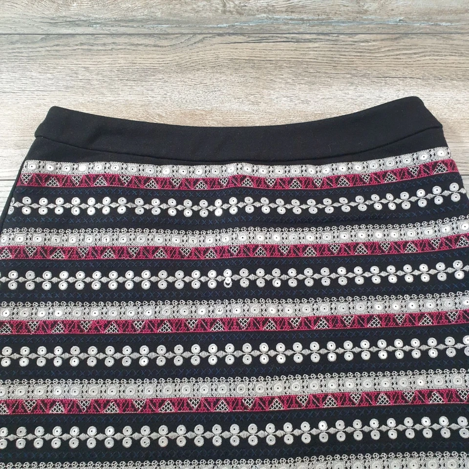 Pixley Women Size XL Skirt Short Pencil Black White Office Business - Image 3 of 4