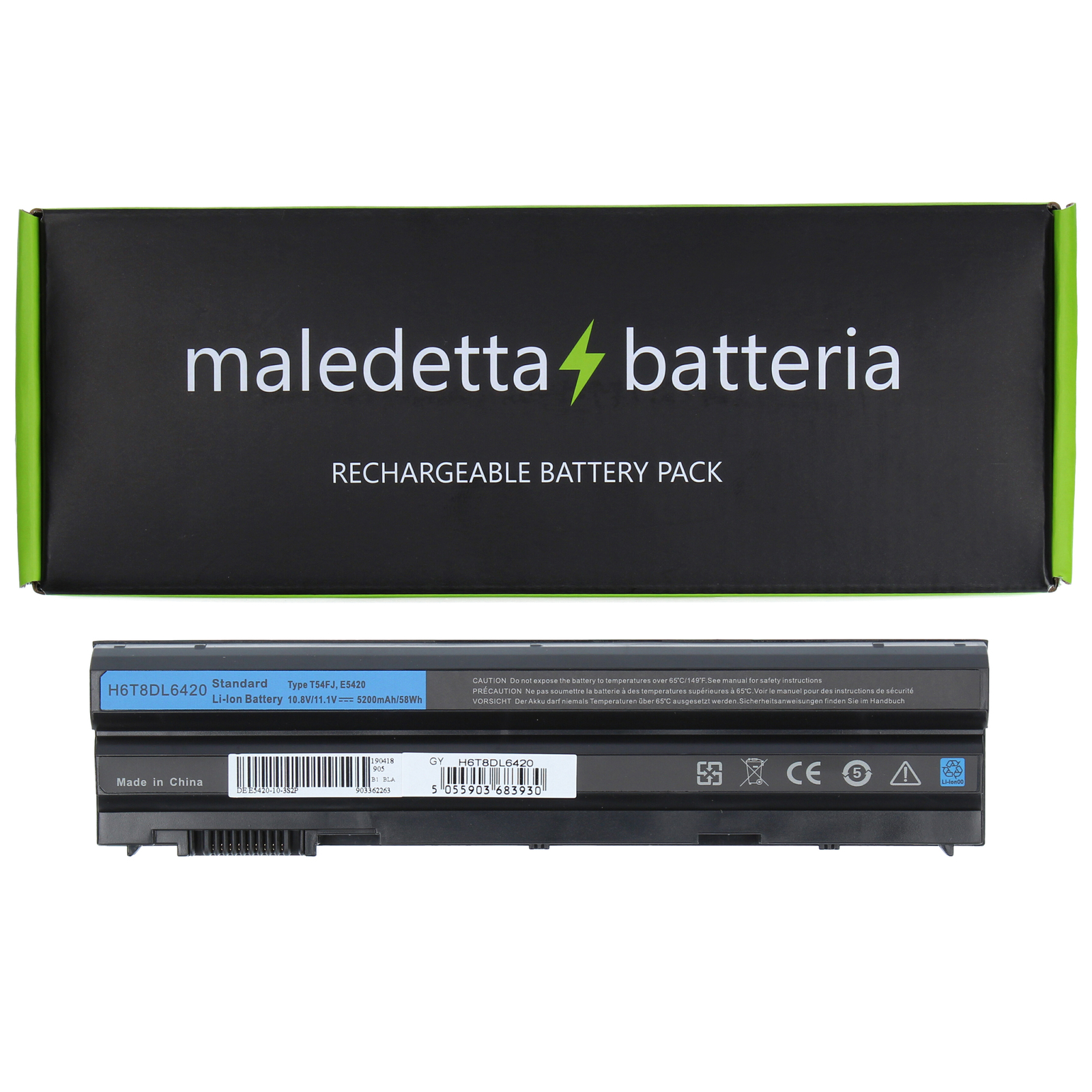 Batteria 5200mAh Dell Vostro 3560 Potenziata - Sostituzione Professionale