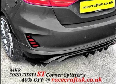 Für Ford Fiesta ST MK8 Heck Ecke Splitter's RACE-CRAFT 