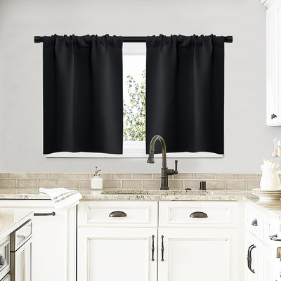 Short Curtains, Black Out RV Bunk Panels for Kitchen - Energy Smart Decoration T
