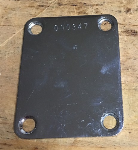 Fender Stratocaster telecaster neck plate #000347