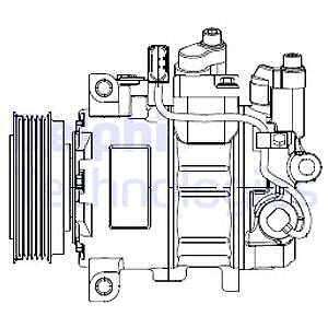 CS20474 DELPHI Compressor, air conditioning for AUDI