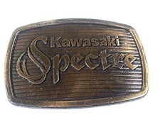 Belt Buckle Kawasaki Spectre Motorcycle Logo Brass Vintage