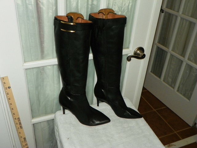 calvin klein black suede boots