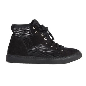 chanel black suede sneakers