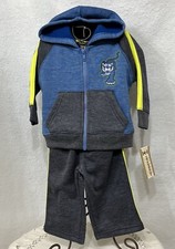 Kids Headquarters Boys 2pc Sweatshirt Hooded Top Pants Set 12M NWT 32