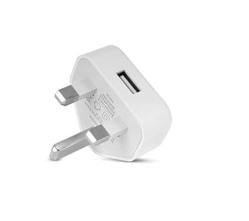 Adattatore caricatore da parete spina di ricarica USB da parete UK 3 pin per iPhone Samsung - Foto 2 di 3