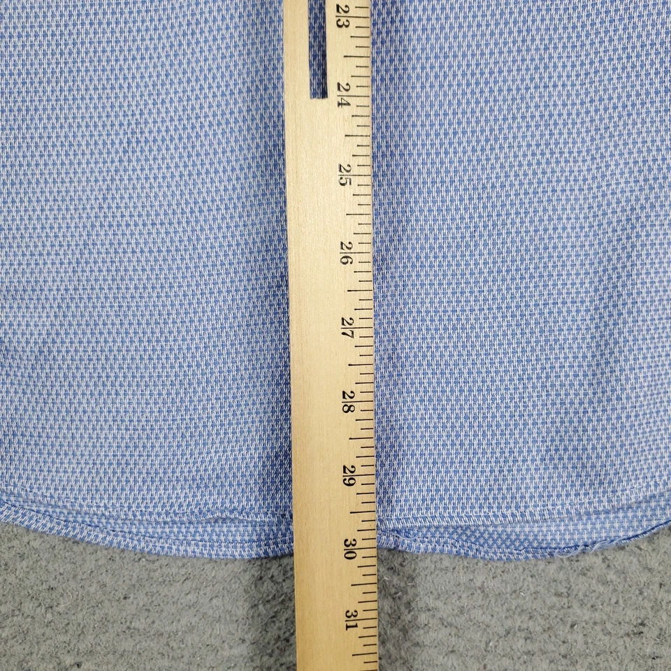 Penguin Shirt Mens Size 17 Blue Dress Button Up Long Sleeve - Image 4 of 4