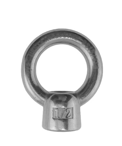Stainless Steel 316 Lifting Eye Nut 1/2" Whitworth Thread Pitch of 12 - Picture 1 of 1