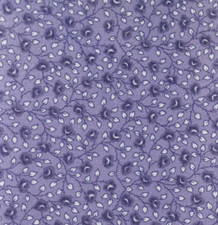 Calico Quilting Fabric 232 45" Wide 100 Premium Cotton Purple, White Floral
