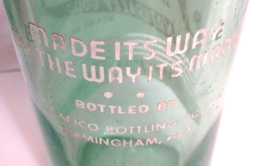Vintage SPARKLING GRAPICO Aqua Tinted Glass Soda Bottle 10 OZ
