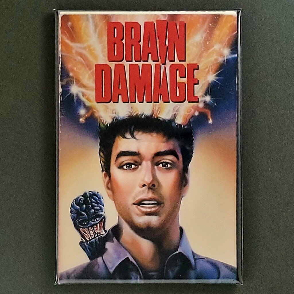 BRAIN DAMAGE Movie Magnet, Button, Wholesale, Lot, DVD, VHS