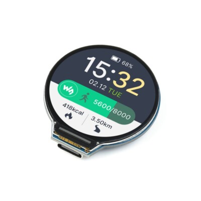 RP2040 Dual-core MCU Board With 1.28inch LCD, Accelerometer & Gyroscope Sensor