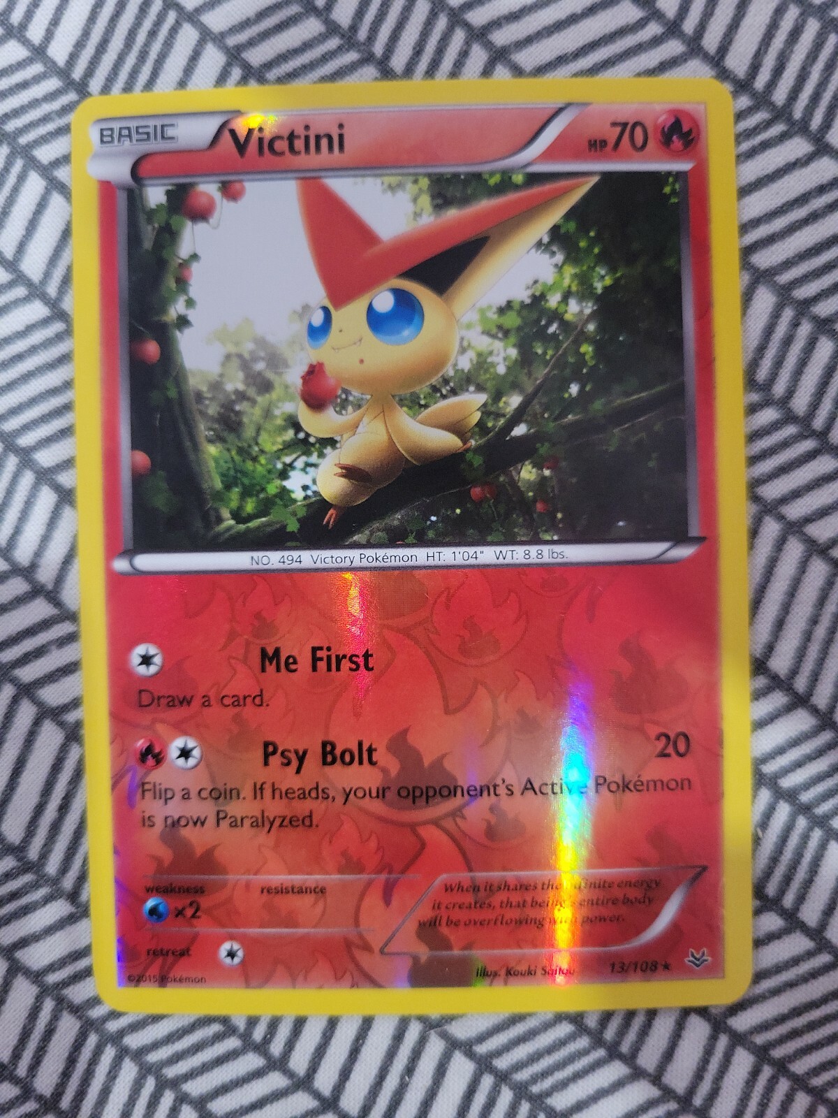 Victini 13/108 Reverse Holo Rare XY Roaring Skies NM eBay