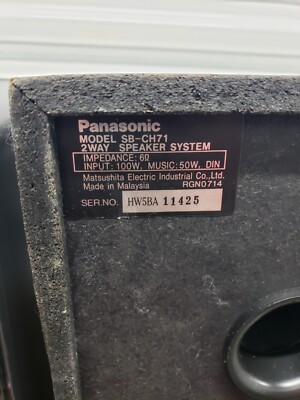 Panasonic SA-CH72 AM/FM. 3CD'S. Dual Cassette. Book Shelf Stereo