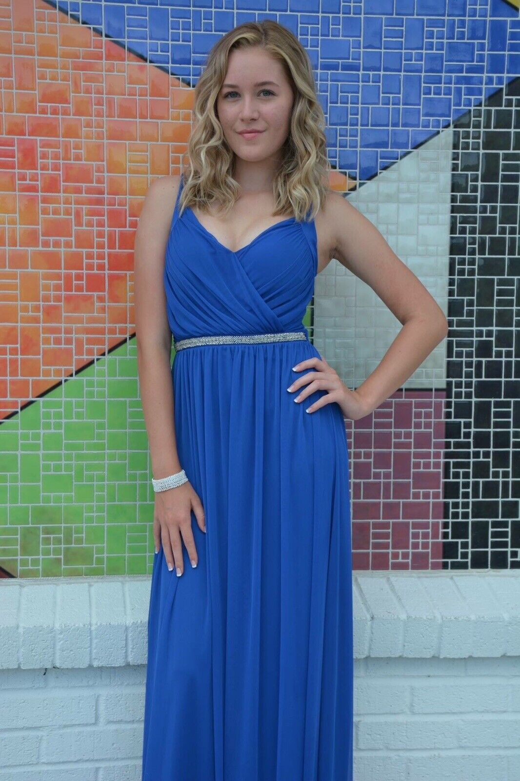 Long Blue Prom Dress - Gem