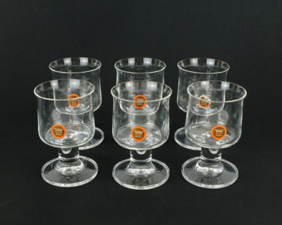 6 LIKÖRGLÄSER sherrygläser thomas glas serie rumba klar 70er 80er jahre