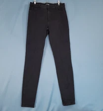 Alloy Apparel Power Stretch Women's Denim Pants Skinny Leg Black Size 16 x 35
