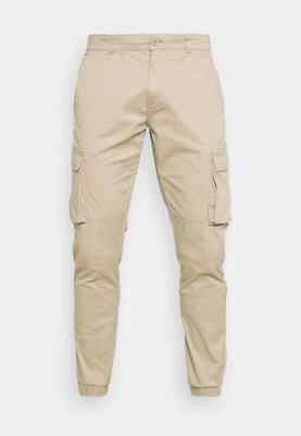 Only & Sons Mens W28 L32 Beige Tapered Cargo Trousers Cuff Pockets Cotton BNWT